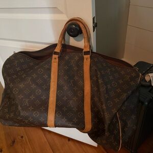 Louis Vuitton Brown and Tan Monogram Duffel Bag